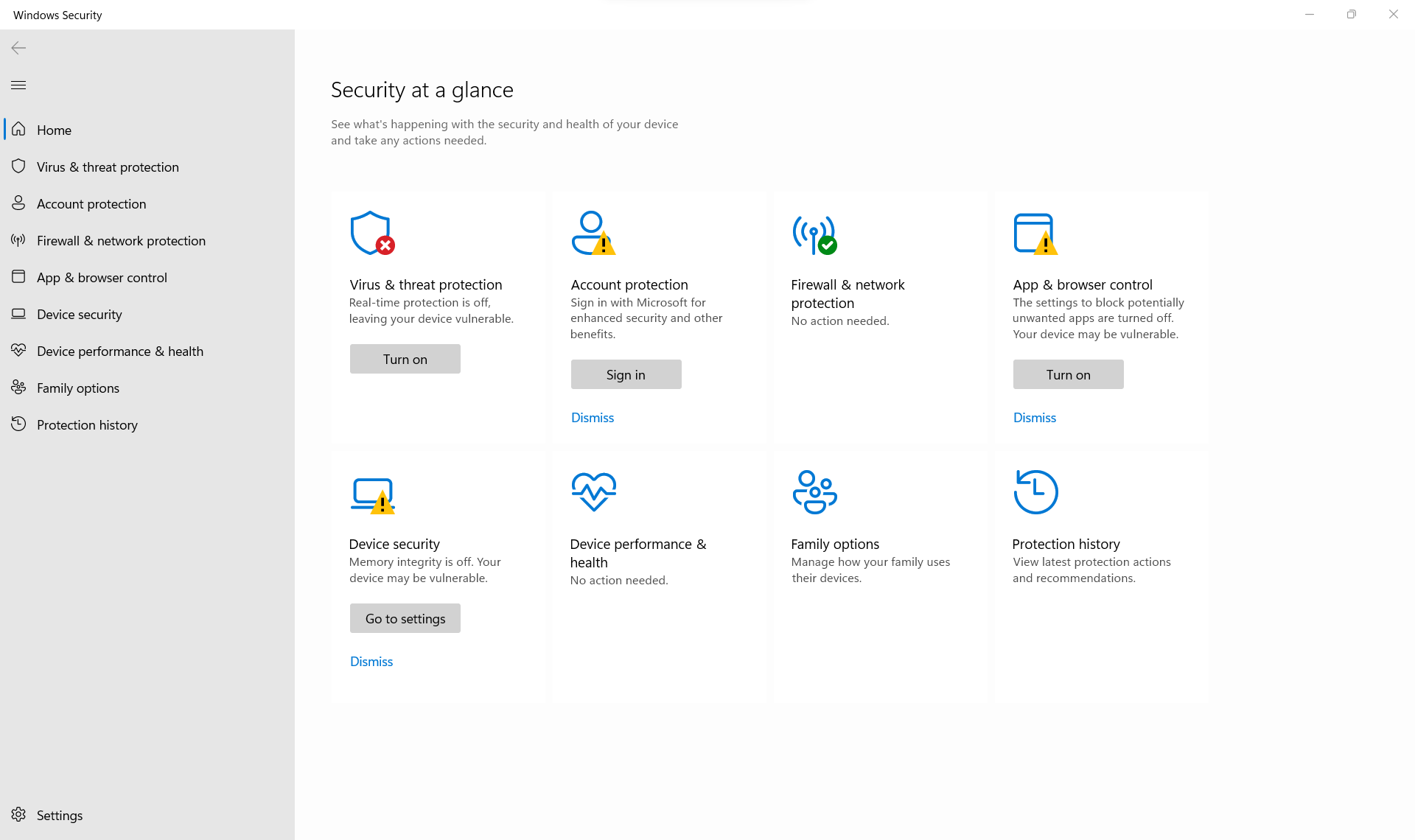 Windows Security Windows Security